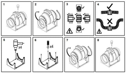 Vent Axia ACM200T 200mm Inline Fan with Timer 17108020